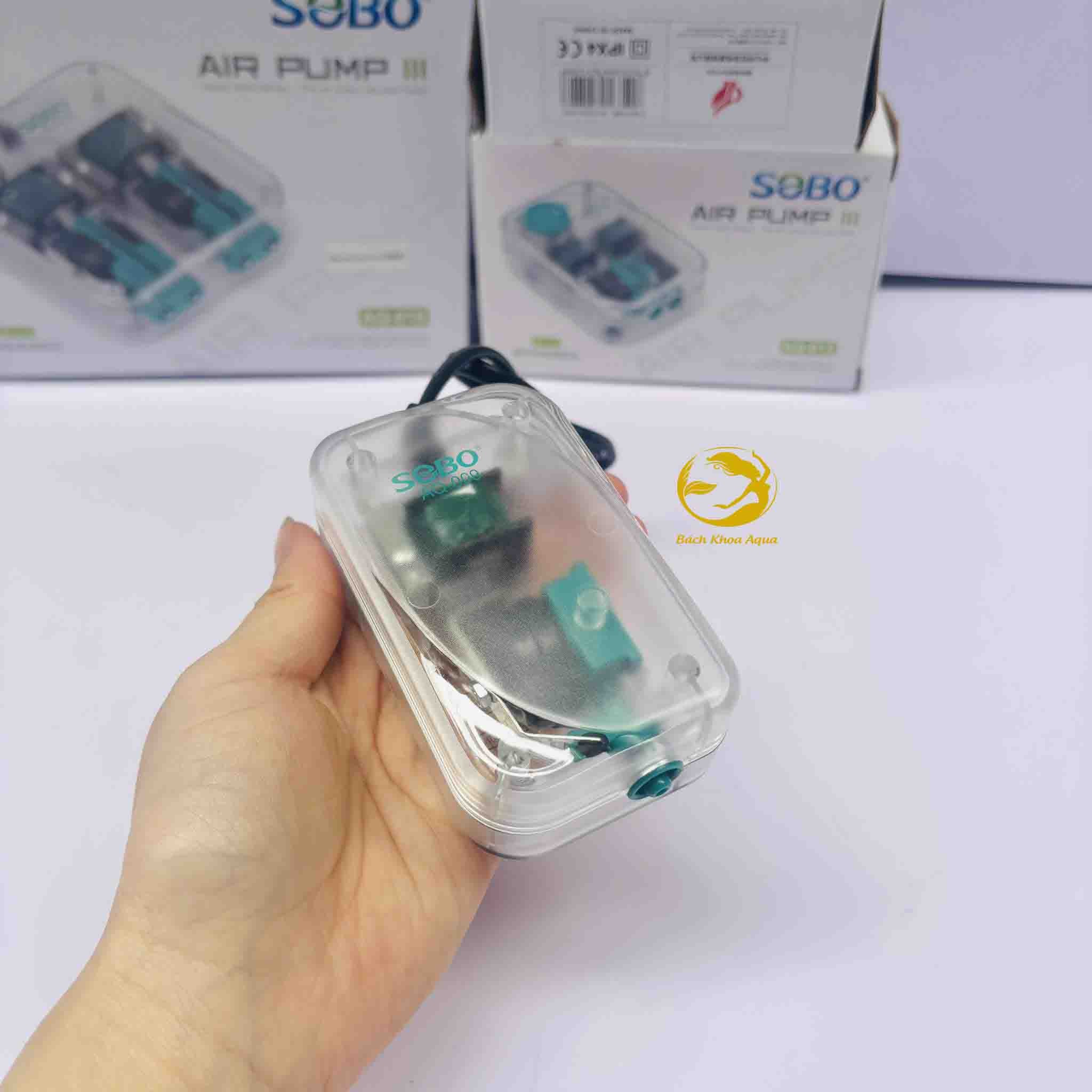 Máy sủi Sobo trong suốt AQ-009 / AQ-013 / AQ-019 cho bể cá